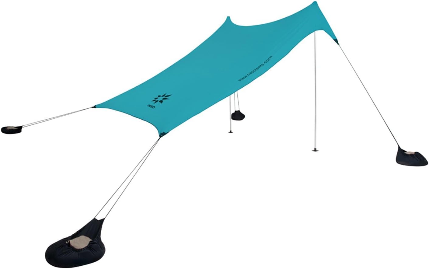 Neso Grande Portable Beach Tent | Lightweight Sun Shelter with UPF 50+ Protection | Easy Setup for Family Fun - 7ft Tall, 9 x 9ft
