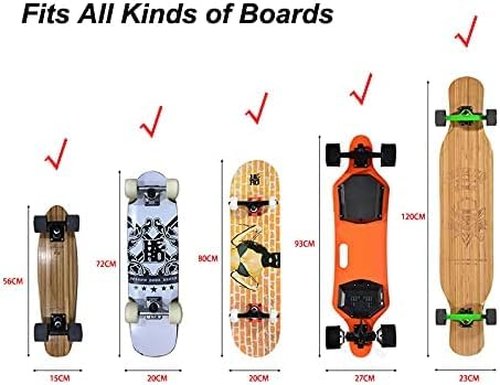 Auskong Adjustable 47"-63" Super Long Skateboard Shoulder Carrier, Skateboard Sling Carry Strap, Fits All Kinds of Boards