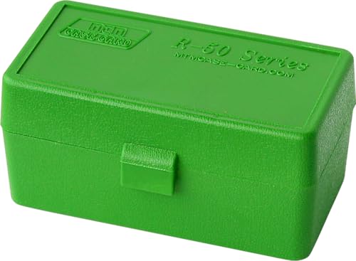 50-Round Ammo Box for .22 Hornet & .30 Carbine - Stackable Green
