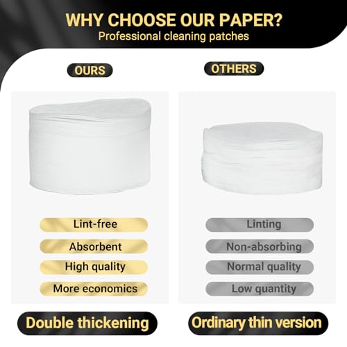 Gun Cleaning Patches - 600PCS Thick Lint-Free Pads with Storage Box
