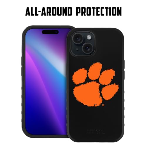 Rugged iPhone 15 Case - Military Grade Protection, Clemson Tigers