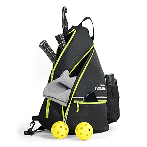 Large Capacity Pickleball Bag with Fence Hook - Green