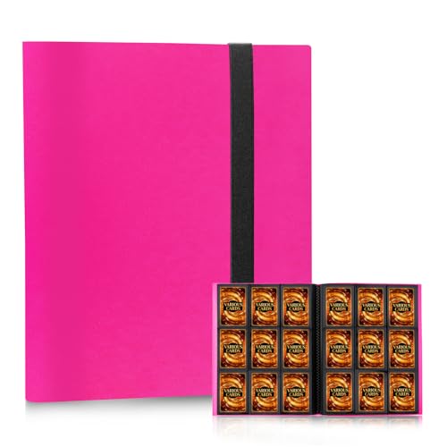 9 Pocket Card Binder for Trading Cards - Rose Red