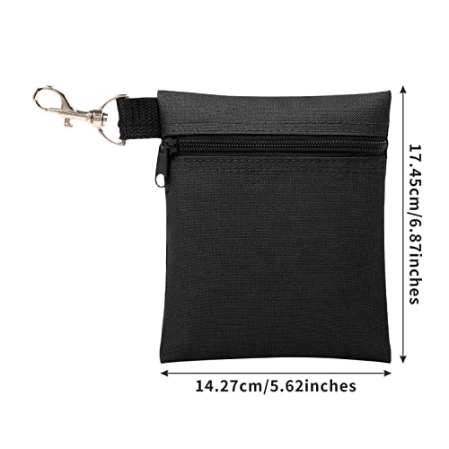 Professional Golf Tee Pouch - 5.62x6.87 Inch - Black