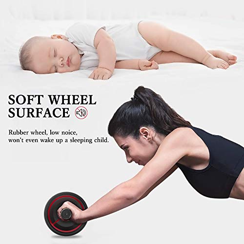 Ab Roller Wheel with Knee Pad - Heavy Duty Dual Wheel Design