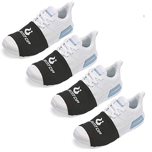 LAMANTOP 4 Pairs Black Dance Shoe Socks for Smooth Floors & Sneakers - Turn & Support