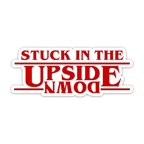 Upside Down Vinyl Sticker - 4" Wide Decal for Cars & Laptops