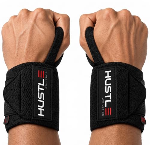 18" Weightlifting Wrist Wraps - Heavy-Duty Gym Support Straps - Carbon