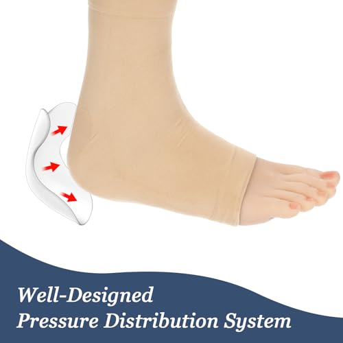 Achilles Tendon Heel Protector Compression Sock - Skin Color