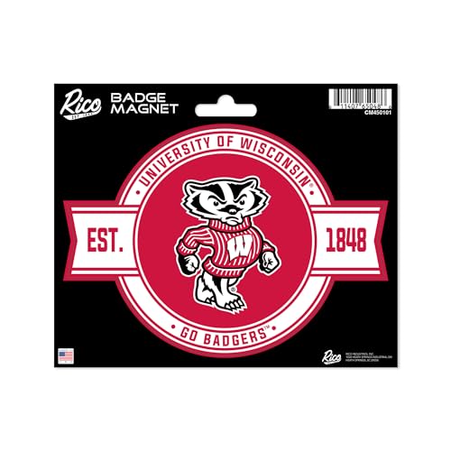 Wisconsin Badgers Standard Badge Magnet - Car & Fridge Decor