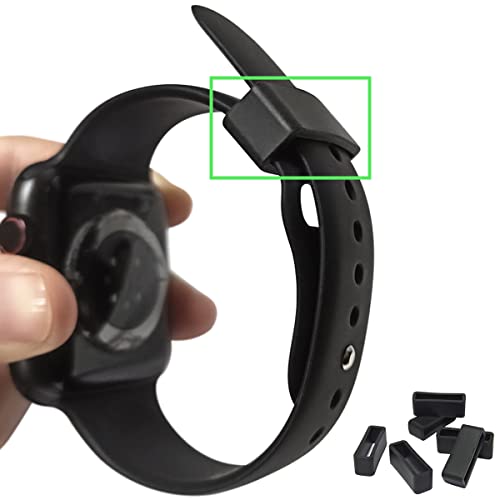 6 Pcs Watch Band Loop Keeper - Replacement Resin Strap Fastener Ring