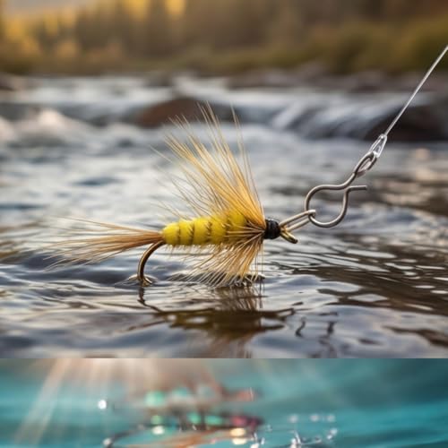 Quick Release Fly Fishing Snaps - Stainless Steel No Knot Clips - Silver, XS
