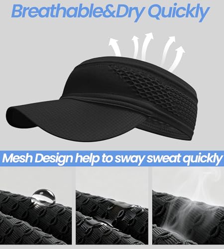 Lightweight Ultra-Thin Visor Hat with Breathable Mesh - Yellow