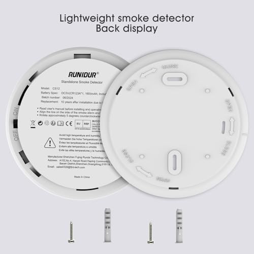2-in-1 10 Year Battery Operated Smoke and CO Detector, Test Button and Loud 85 dB Alarm,Easy Installation (2 Pack)