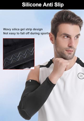 Honeycomb Anti-Collision Padded Arm Sleeves - Large/White, 2 Pack