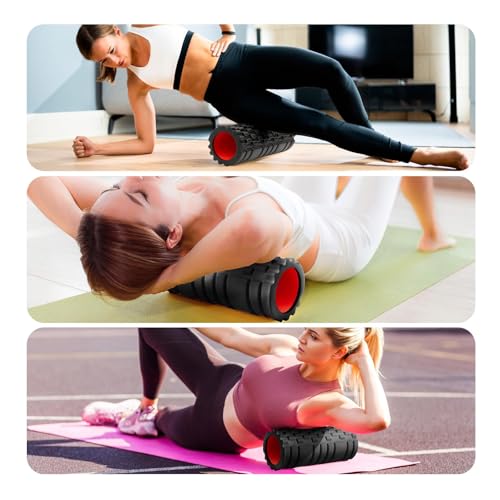 High Density Foam Roller for Deep Tissue Massage - 13" Muscle Roller for Myofascial Release, Fitness, Yoga & Pilates