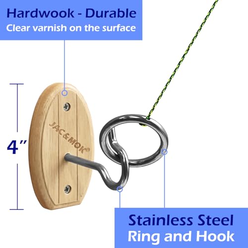 Hook and Ring Toss Game DIY Kit - Short Board Green