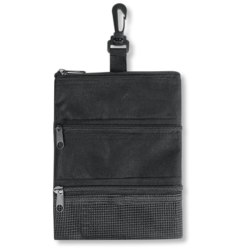 Waterproof Golf Tee Bag with 3 Pockets - Durable Storage Pouch