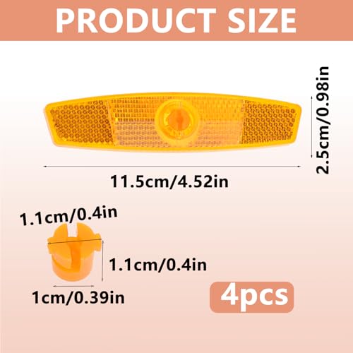 4-Pack Bicycle Wheel Spoke Reflectors - Safety Night Cycling Accessories