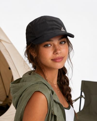 Croogo Short Brim Foldable Baseball Cap Quick Dry 5-Panel Running Hat - One Size / Ddy1-black