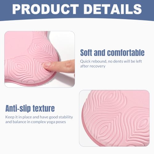 Yoga Knee Pads - Non-Slip Foam Cushions, 2 Pack - Pink