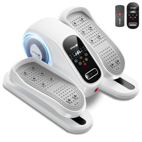 Under Desk Elliptical Exerciser - Electric Leg Peddler with Remote - Off-White