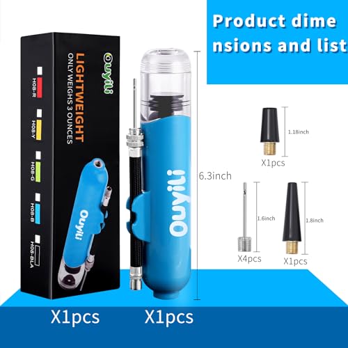 Portable Sports Ball Pump Kit - Dual Action Inflator with Needles