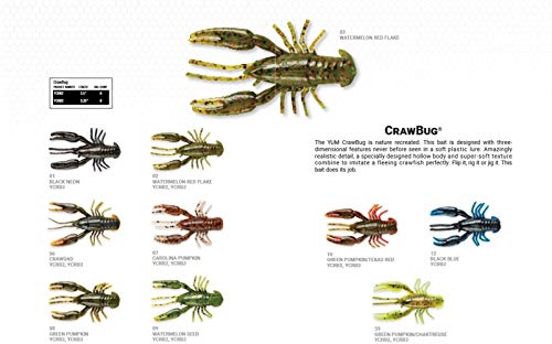Crawbug Soft Plastic Fishing Lure - 3.25" Green Pumpkin