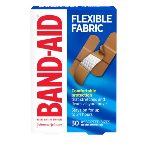 Flexible Fabric Adhesive Bandages - Assorted Sizes, 30 Count