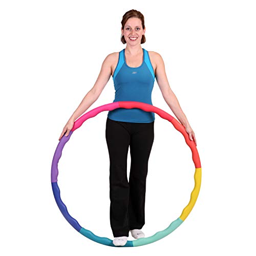 Weighted Hula Hoop - 3M Rainbow Design with Wavy Ridges
