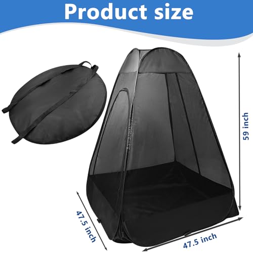 Pop Up Mosquito Net Tent for 1 Person Chair - 360° Mesh Barrier, Portable Camp Chair Tent
