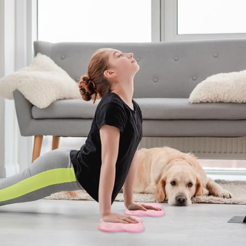 Yoga Knee Pads - Non-Slip Foam Cushions, 2 Pack - Pink