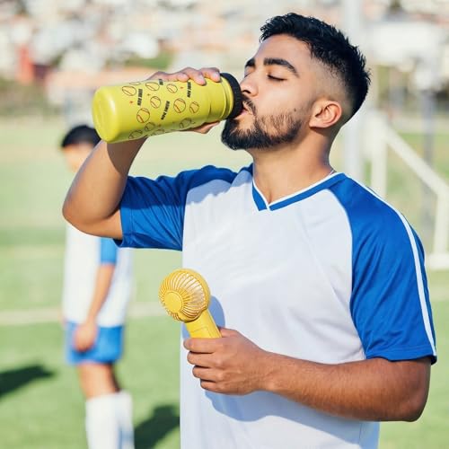 VIHOSE 24-Pack 20 oz Softball Water Bottle and Handheld Fan Gift Set