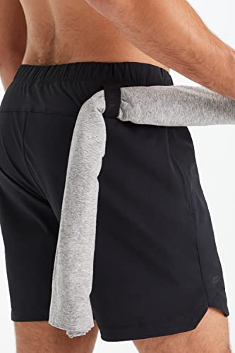 Fabletics Men's The One 7" Inseam Workout & Swim Shorts - Black, Large