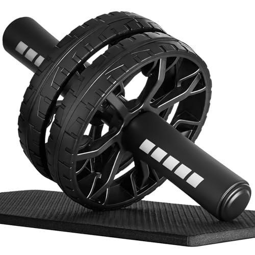 Ab Roller Wheel with Knee Pad - Full Body Core Trainer for Home Gym