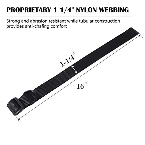 Adjustable Tactical Gun Sling - 1.25" Nylon Strap, 2 Pack - Black