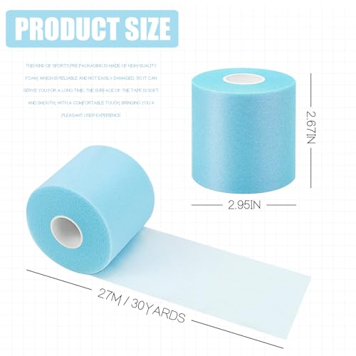 Athletic Foam Pre-Wrap Tape - 2.75-Inch x 30-Yard Roll - Light Blue