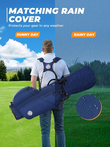 7-Way Golf Stand Bag for Men & Women - Lightweight Blue