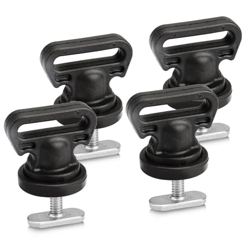 Kayak Track Mount Vertical Tie Downs - 4 Pack for Secure Watercraft & Accessories