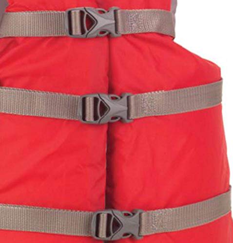 Stearns Adult Life Vest - USCG Approved Type III Life Jacket, Red, Standard Fit