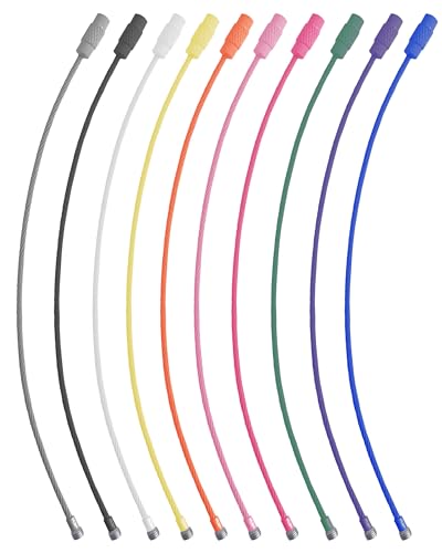 20 Pcs 6" Colored Coated Wire Keychains - Multicolour Set