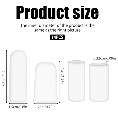 14 Pcs Silicone Finger Protectors – Waterproof Gel Thumb Covers