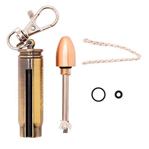 Survive Metal Bullet Fire Starter Keychain | Waterproof Camping Lighter