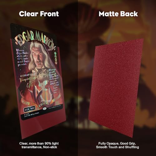 Katomula Blood Red Matte Card Sleeves 300CT for MTG, Baseball & Sports Cards