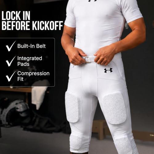 Under Armour Gameday Armour Youth Football Pants X-Large White - Integrated Protective Performance