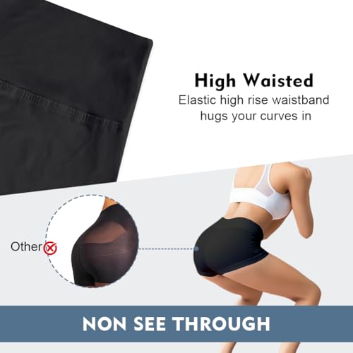 High-Waisted Tummy Control Shapewear Shorts - Large/X-Large, Black