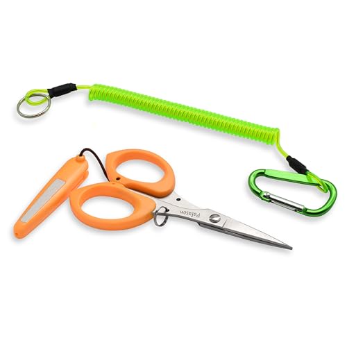 4.5" Fishing Line Scissors & Lanyard Set for Braided Lines