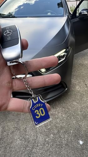 Basketball Player Keychain - Stephen Curry Blue Jersey Collectible