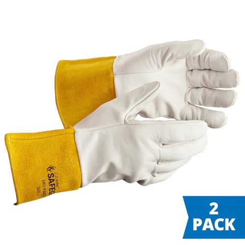 J. J. Keller SAFEGEAR Tig Welding Cowhide Leather Work Gloves - 2 Pairs