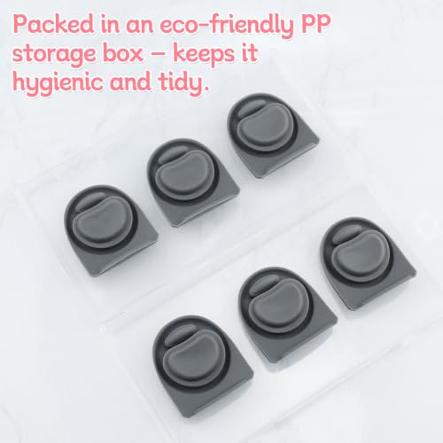 6-Pack Replacement Rubber Stoppers for Owala FreeSip Bottles - Gray